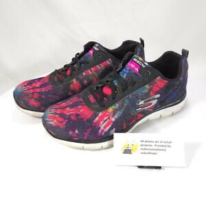 Skechers Flex Appeal 2.0 Athletic Walking Shoe Womens Size 9.5 12759 Black Pink